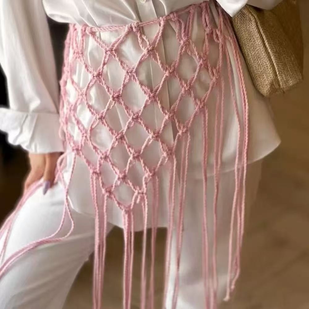 패션 보헤미안 네트 프린지 허리띠 장식 태슬 에스닉 디 - Ethnic Fashion Designer 리뷰 및 가격
