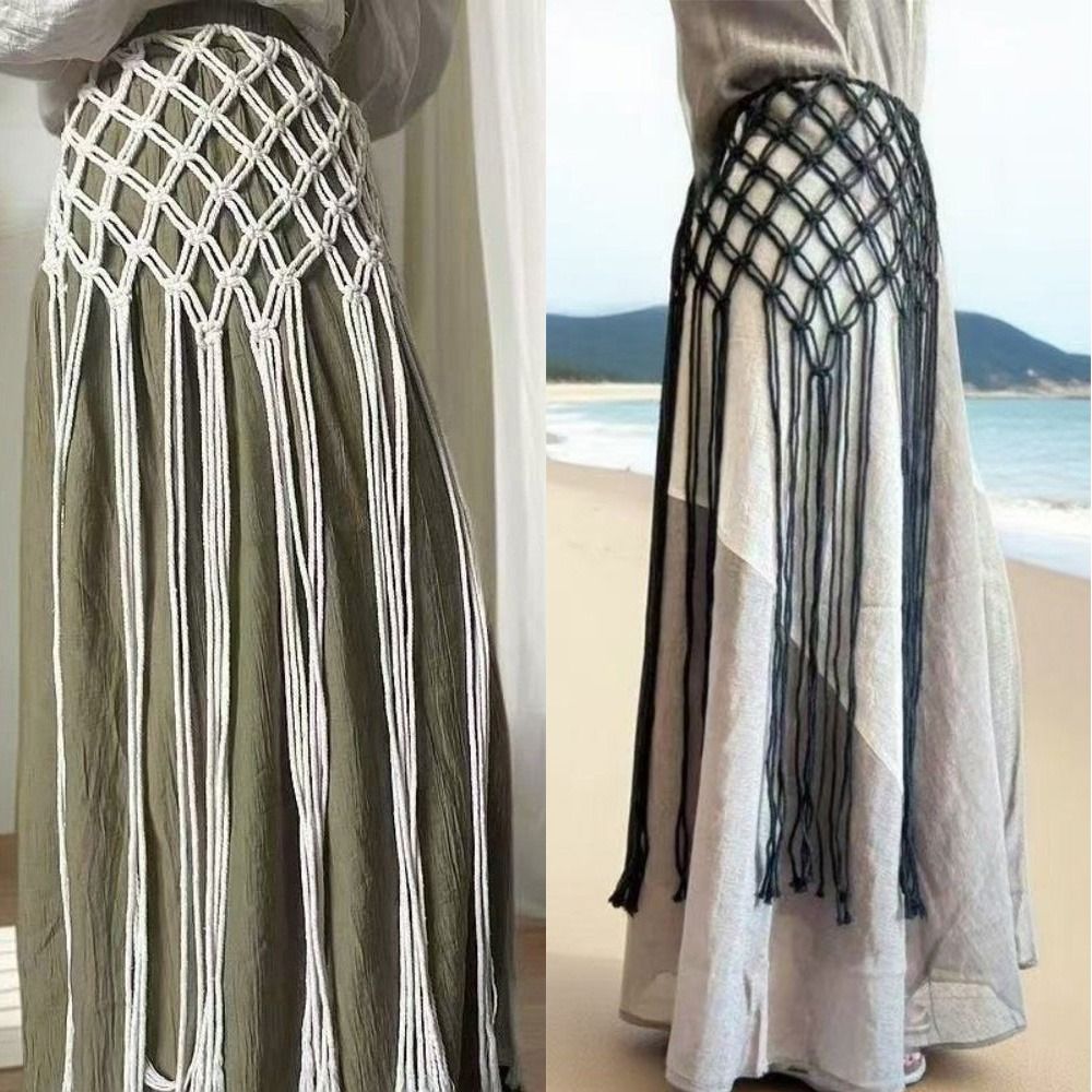 패션 보헤미안 네트 프린지 허리띠 장식 태슬 에스닉 디 - Ethnic Fashion Designer 리뷰 및 가격