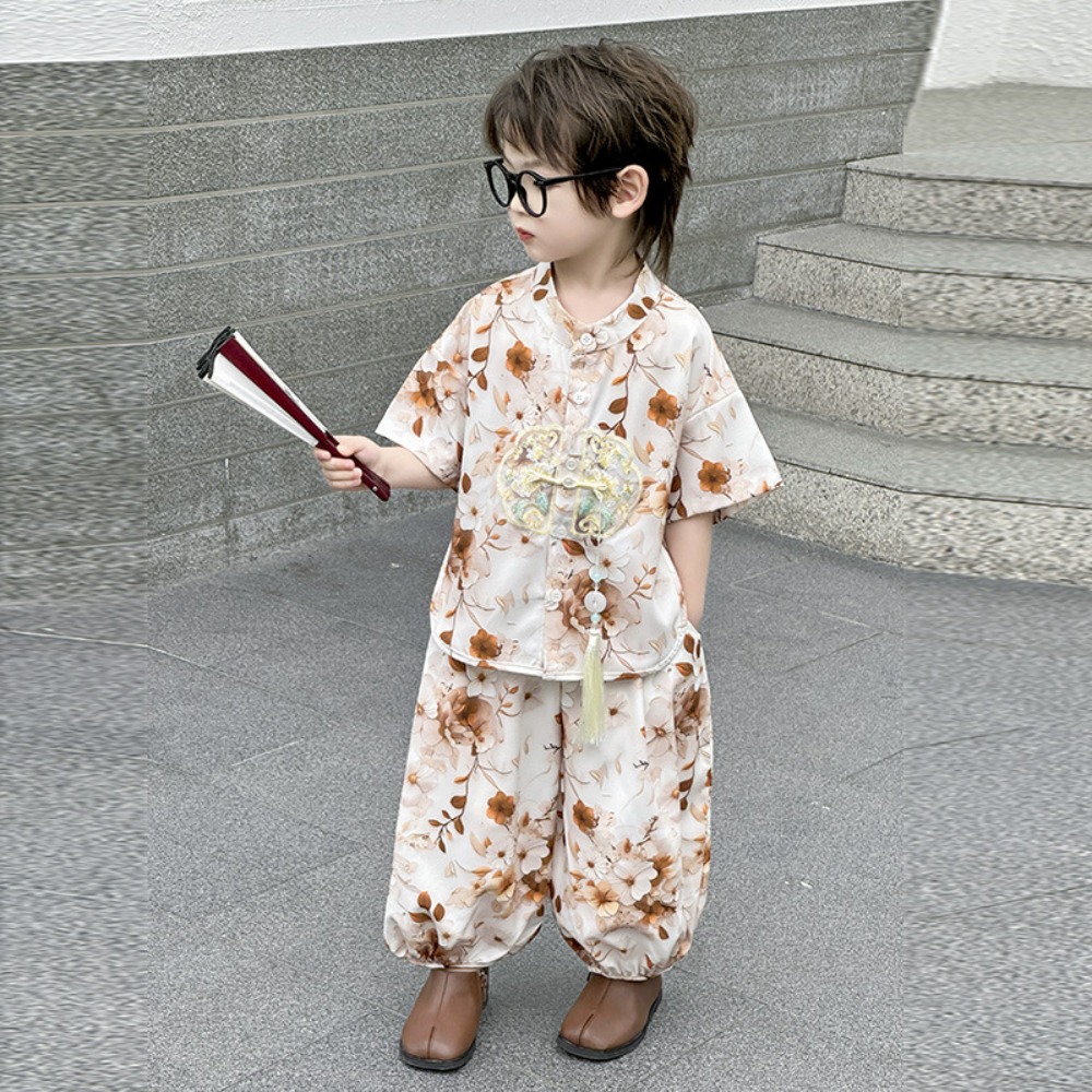 소년 세트 코스프레 공연 의상 여름 캐주얼 쿵푸 유니폼 - Kids Ethnic Fashion 리뷰 및 가격